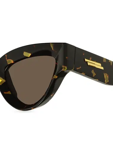 Bottega Veneta Women's Edgy 22MM Cat-Eye Sunglasses - Havana | Thumbnail 3 Bottega Veneta Women's Edgy 22MM Cat-Eye Sunglasses - Havana | Thumbnail 3