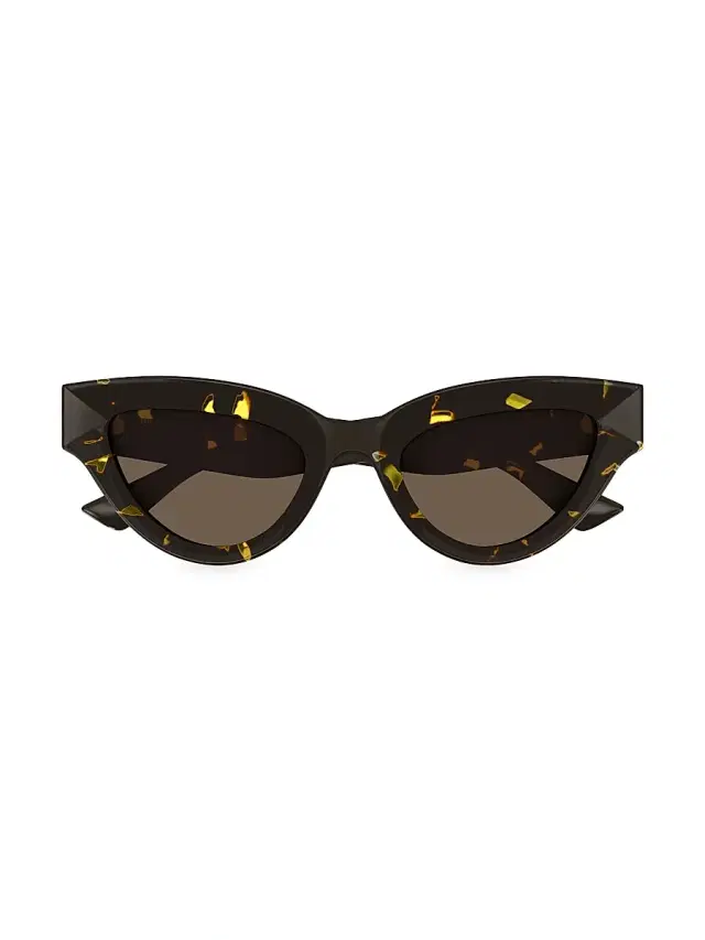 Bottega Veneta Women's Edgy 22MM Cat-Eye Sunglasses - Havana