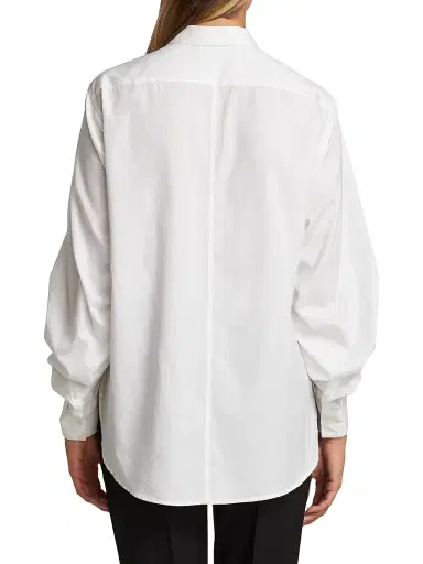 3.1 Phillip Lim Women's Gathered Sleeve Blouse - Optic White - Size 12 | Thumbnail 5