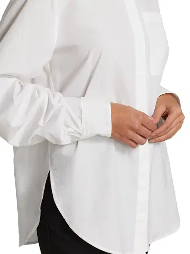 3.1 Phillip Lim Women's Gathered Sleeve Blouse - Optic White - Size 12 | Thumbnail 7