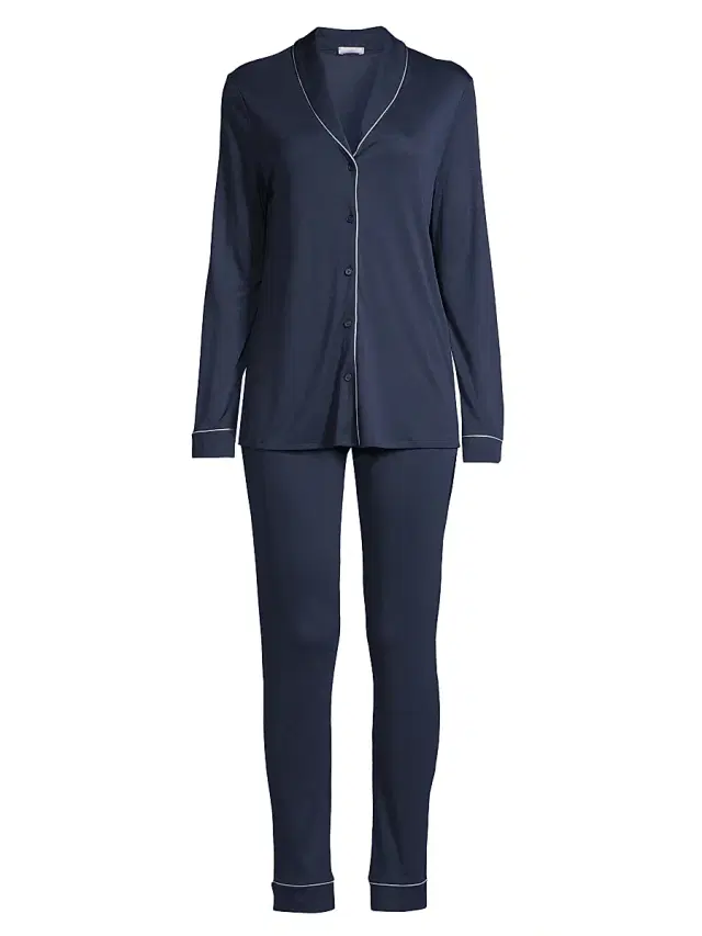 Women's Natural Comfort 2-Piece Long Pajama Set - Deep Navy