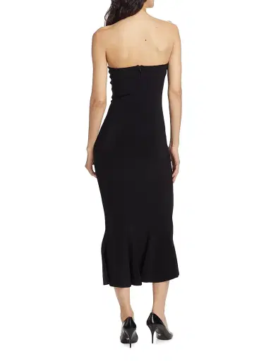 Norma Kamali Women's Strapless Corset Dress - Black | Thumbnail 5