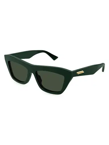 Bottega Veneta Women's Classic Ribbon 55MM Sunglasses - Green | Thumbnail 1