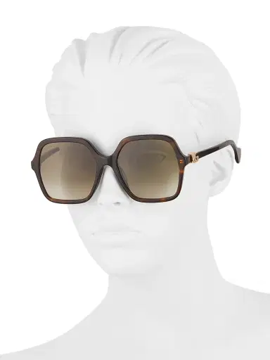 Gucci Women's Mini Running 56MM Square Sunglasses - Havana | Thumbnail 4