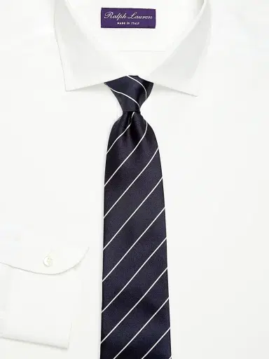 Ralph Lauren Purple Label Men's Diagonal Stripe Silk Tie | Thumbnail 2