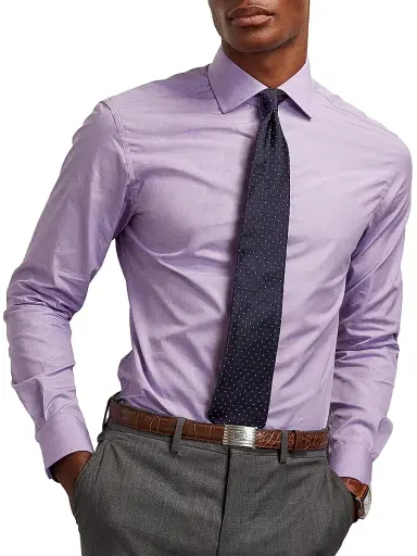 Ralph Lauren Purple Label Men's Aston Dress Shirt - Lavender | Thumbnail 3 Ralph Lauren Purple Label Men's Aston Dress Shirt - Lavender | Thumbnail 3