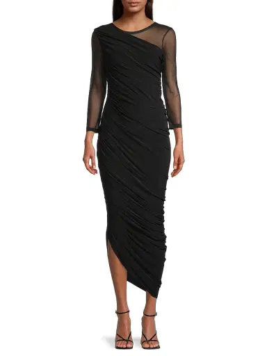 Norma Kamali Women's Diana Shoulder-Side Drape Gown - Black | Thumbnail 3
