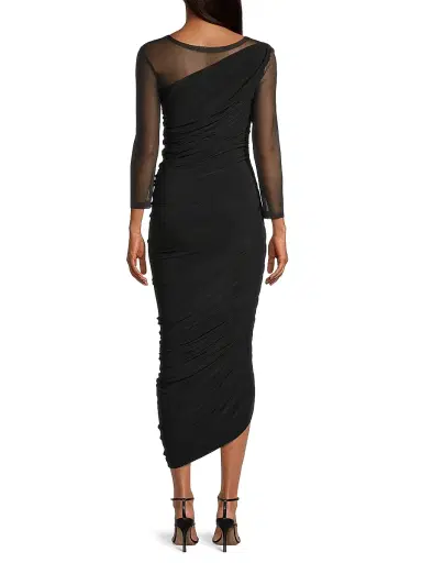 Norma Kamali Women's Diana Shoulder-Side Drape Gown - Black | Thumbnail 5