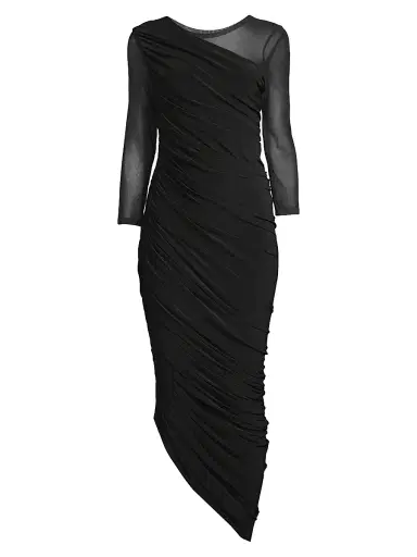 Norma Kamali Women's Diana Shoulder-Side Drape Gown - Black | Thumbnail 1