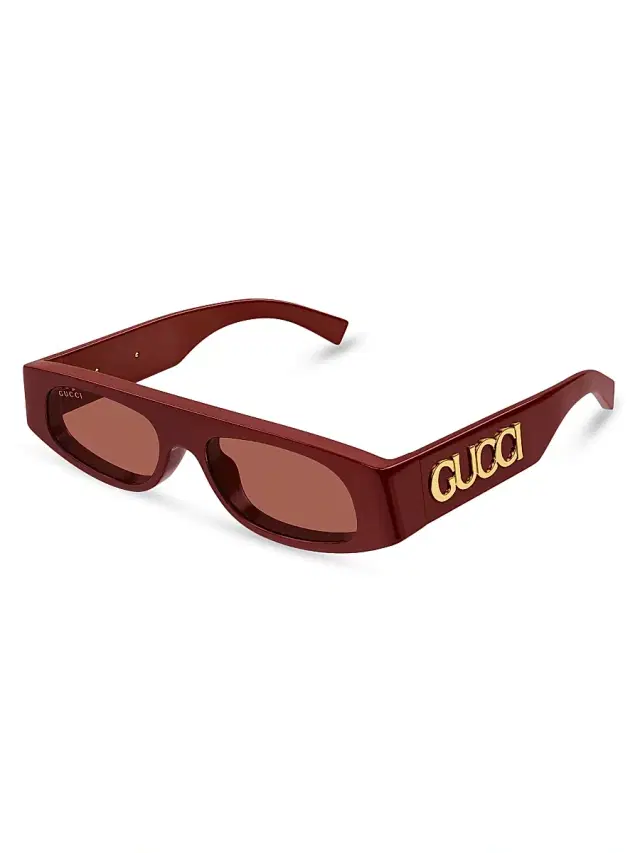 Gucci Women's Fashion Show 51MM Geometric Sunglasses - Burgundy Rust
