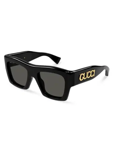 Gucci Women's Fashion Show 52MM Squared Sunglasses - Black Dark Grey | Thumbnail 1