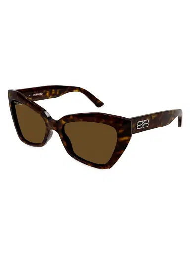 Balenciaga Women's Rive Gauche 56MM Butterfly Sunglasses - Havana | Thumbnail 2