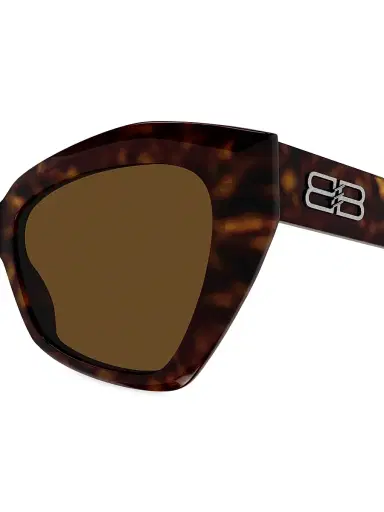 Balenciaga Women's Rive Gauche 56MM Butterfly Sunglasses - Havana | Thumbnail 3
