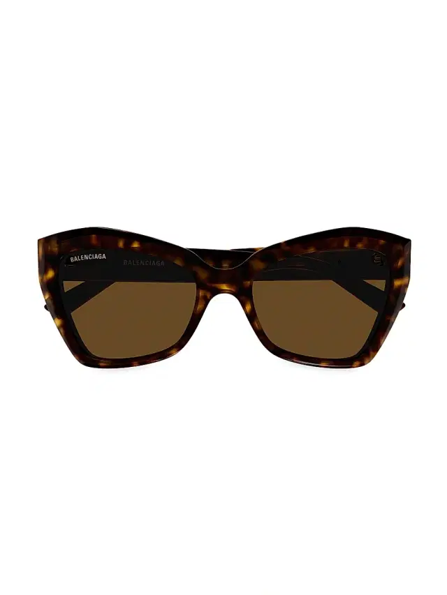 Balenciaga Women's Rive Gauche 56MM Butterfly Sunglasses - Havana