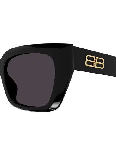 Balenciaga Women's Rive Gauche 54MM Rectangular Sunglasses - Black | Thumbnail 3