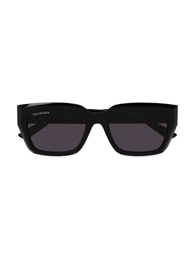 Balenciaga Women's Rive Gauche 54MM Rectangular Sunglasses - Black