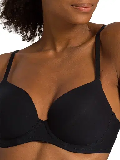 Hanro Women's Cotton Sensation T-Shirt Bra - Black - Size 38D | Thumbnail 5 Hanro Women's Cotton Sensation T-Shirt Bra - Black - Size 38D | Thumbnail 5