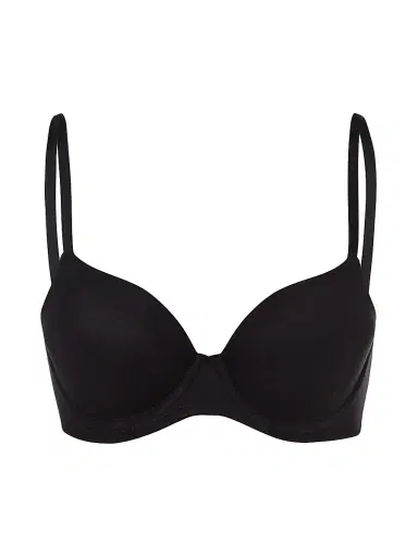 Hanro Women's Cotton Sensation T-Shirt Bra - Black - Size 38D | Thumbnail 1 Hanro Women's Cotton Sensation T-Shirt Bra - Black - Size 38D | Thumbnail 1