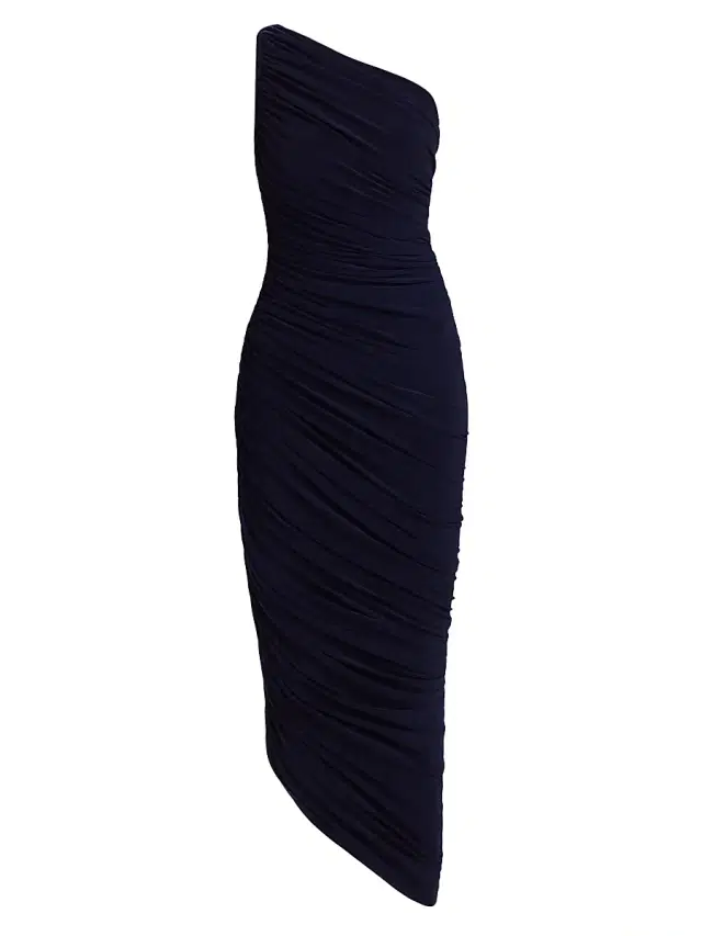 Women's Diana Ruched One-Shoulder Gown - True Navy