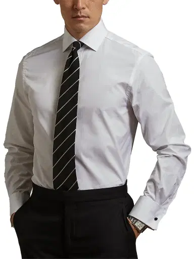 Ralph Lauren Purple Label Men's Aston Cotton Poplin Dress Shirt | Thumbnail 3 Ralph Lauren Purple Label Men's Aston Cotton Poplin Dress Shirt | Thumbnail 3