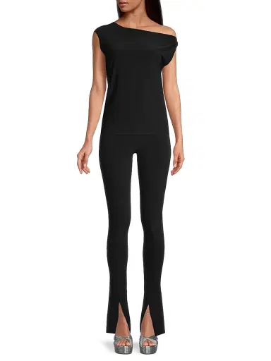 Norma Kamali Women's Spat Jersey Leggings - Black | Thumbnail 2