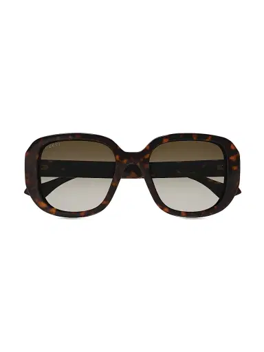 Gucci Women's La Piscine 54MM Squared Injection Sunglasses - Havana Brown Gradient | Thumbnail 2