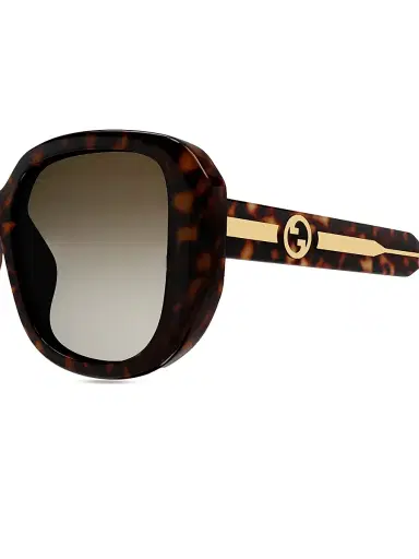 Gucci Women's La Piscine 54MM Squared Injection Sunglasses - Havana Brown Gradient | Thumbnail 3