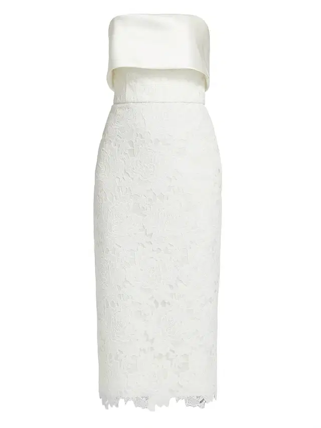 Amsale Women's Lace Strapless Column Midi-Dress -