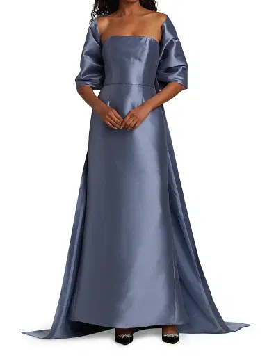 Amsale Women's Mikado Shoulder Wrap | Thumbnail 2