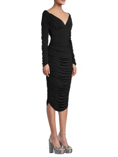 Norma Kamali Women's Tara Long-Sleeve Dress | Thumbnail 4