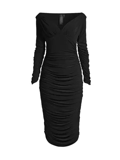 Norma Kamali Women's Tara Long-Sleeve Dress | Thumbnail 1