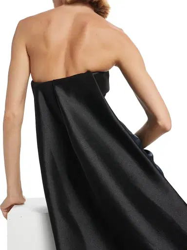 Amsale Women's Mikado Satin Strapless Tea-Length Dress | Thumbnail 7 Amsale Women's Mikado Satin Strapless Tea-Length Dress | Thumbnail 7
