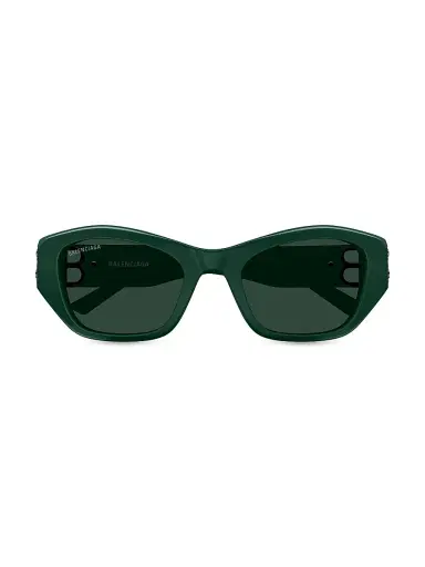 Balenciaga Women's Dynasty 53MM Rectangular Sunglasses - Green | Thumbnail 1 Balenciaga Women's Dynasty 53MM Rectangular Sunglasses - Green | Thumbnail 1