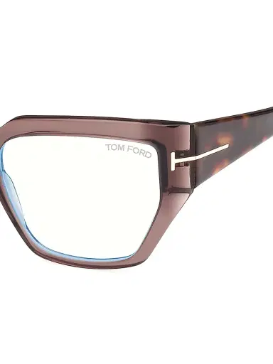TOM FORD Women's 54MM Blue Block Square Eyeglasses - Transparent Dark Teal | Thumbnail 8 TOM FORD Women's 54MM Blue Block Square Eyeglasses - Transparent Dark Teal | Thumbnail 8