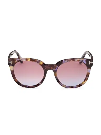 Tom Ford Women's 53MM Butterfly Sunglasses - Violet Havana Purple Gradient | Thumbnail 2
