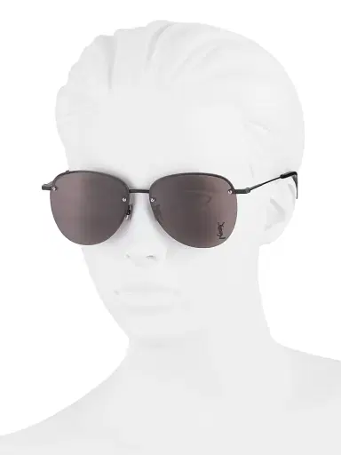 Saint Laurent Women's Monogram Pin 61MM Aviator Sunglasses | Thumbnail 4 Saint Laurent Women's Monogram Pin 61MM Aviator Sunglasses | Thumbnail 4