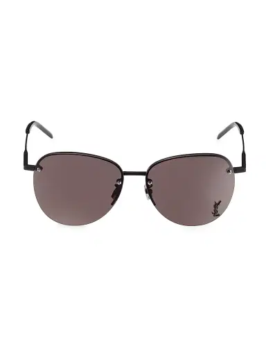 Saint Laurent Women's Monogram Pin 61MM Aviator Sunglasses | Thumbnail 1 Saint Laurent Women's Monogram Pin 61MM Aviator Sunglasses | Thumbnail 1