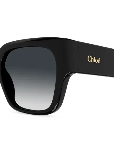 Chloé Women's 54MM Rectangular Sunglasses - Black | Thumbnail 3 Chloé Women's 54MM Rectangular Sunglasses - Black | Thumbnail 3