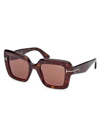 TOM FORD Women's Esme 50MM Square Sunglasses - Classic Havana Brown | Thumbnail 1 TOM FORD Women's Esme 50MM Square Sunglasses - Classic Havana Brown | Thumbnail 1