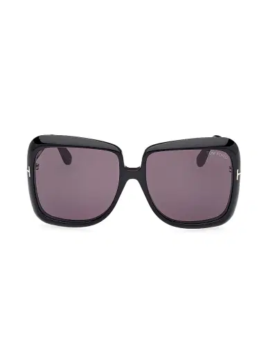TOM FORD Women's Lorelai 59MM Square Sunglasses - Black Dark Purple | Thumbnail 2