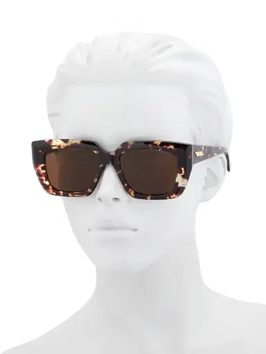 Bottega Veneta Women's 52MM Square Sunglasses - Havana | Thumbnail 4