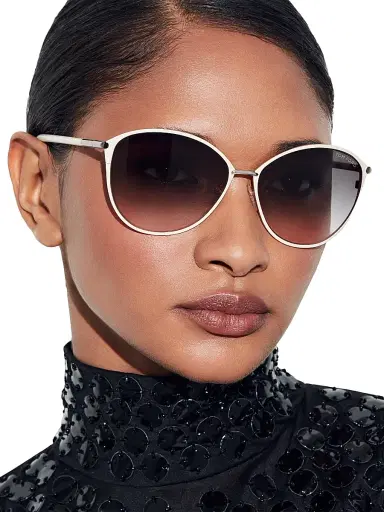 Tom Ford Women's Penelope 59MM Cat-Eye Sunglasses - Rose Gold Ivory Gradient | Thumbnail 2