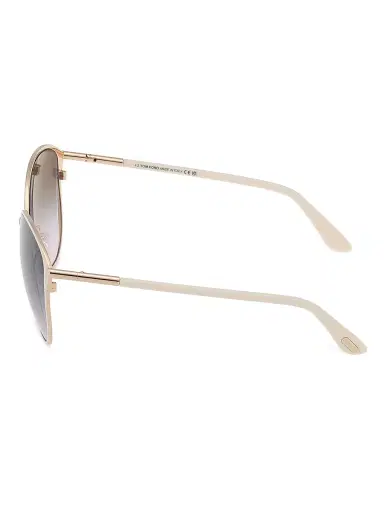 Tom Ford Women's Penelope 59MM Cat-Eye Sunglasses - Rose Gold Ivory Gradient | Thumbnail 4