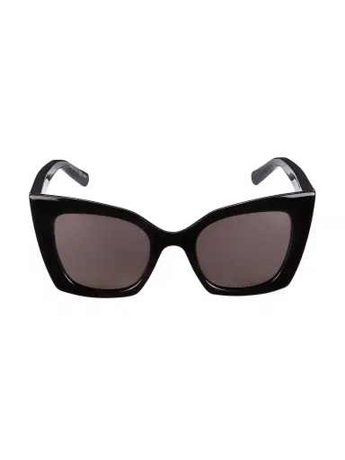 Saint Laurent Women's Ultra Cat-Eye 51MM Cat-Eye Injection Sunglasses - Black | Thumbnail 1 Saint Laurent Women's Ultra Cat-Eye 51MM Cat-Eye Injection Sunglasses - Black | Thumbnail 1