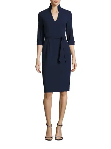 BLACK HALO Women's Madeline Tie-Front Sheath Dress | Thumbnail 1 BLACK HALO Women's Madeline Tie-Front Sheath Dress | Thumbnail 1