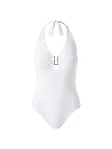 Melissa Odabash Women's Tampa Halterneck One-Piece Swimsuit - White | Thumbnail 1