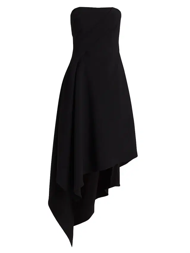 Amsale Women's Strapless Cocktail Dress - Black