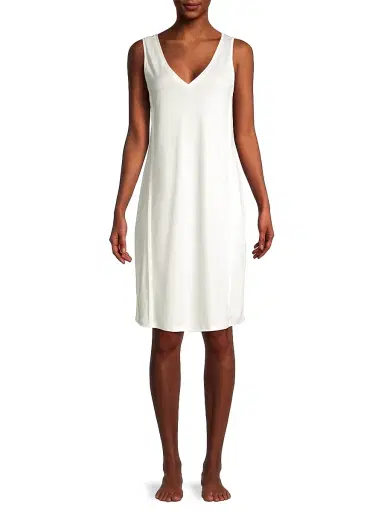 Hanro Women's Pure Essence Tank Nighgown - Off White - Size XS | Thumbnail 3