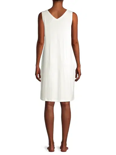 Hanro Women's Pure Essence Tank Nighgown - Off White - Size XS | Thumbnail 4