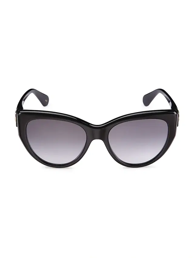 Gucci Women's  Logo 56MM Cat-Eye Sunglasses - Black